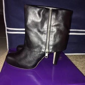 Madden Girl High Heel Black Ankle Boots